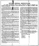 Central RR of GA employee timetable for the Savannah and Western division dated October 23, 1892